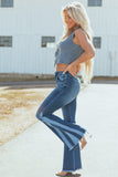 KanCan Stretchy Flare Seam Piecing Detail Jeans